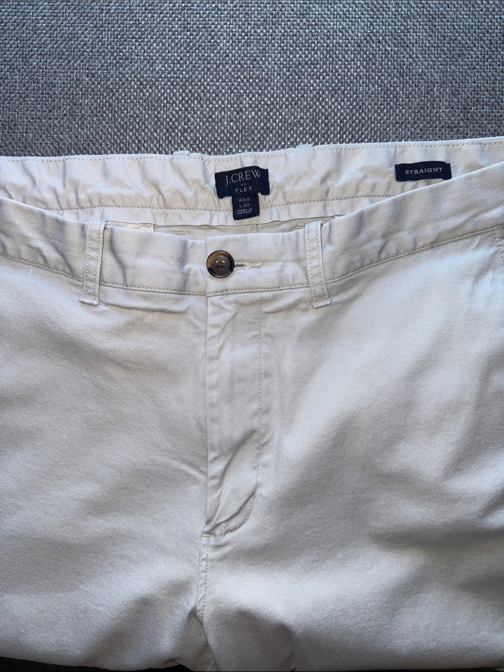 J. Crew Straight Fit Light Beige Khaki Pants
